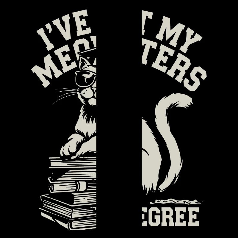 Funny cat design for students