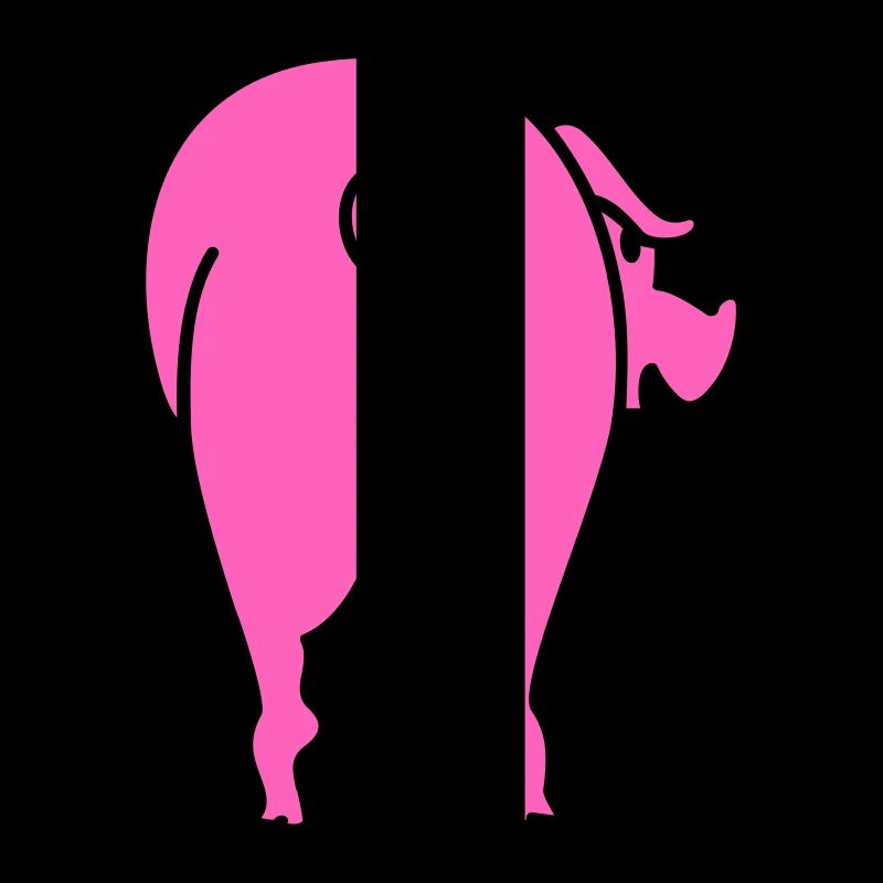 Pigs backside / Schwein von hinten (2c)