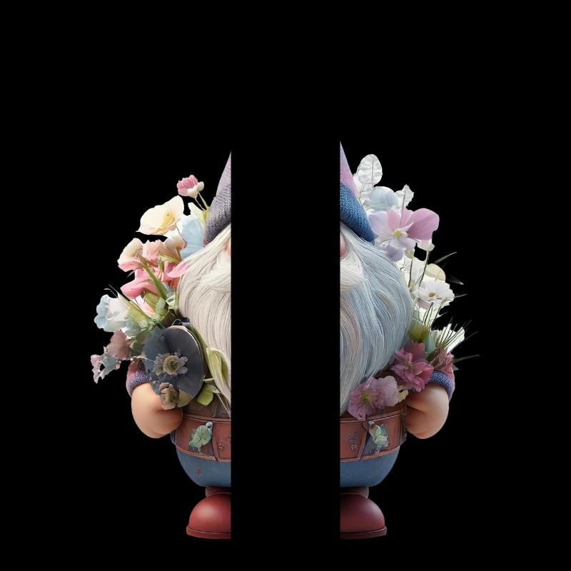 Nain de jardin Design fleur Chuchoteur
