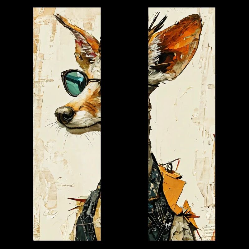 Renard en costume