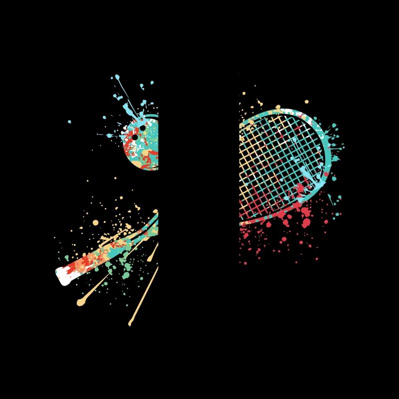 Splash art Squash sports for squash racket