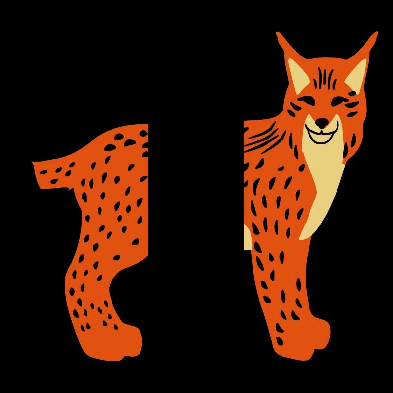 Lynx head front vector