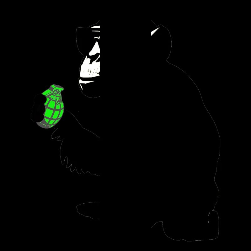 affe mit handgranate