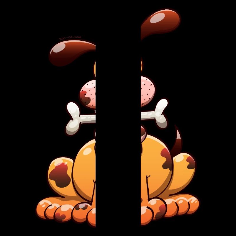 Dog Posing with a Bone