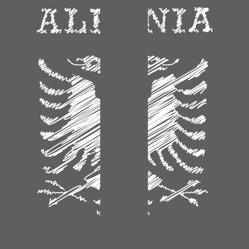 Albania, scribble white
