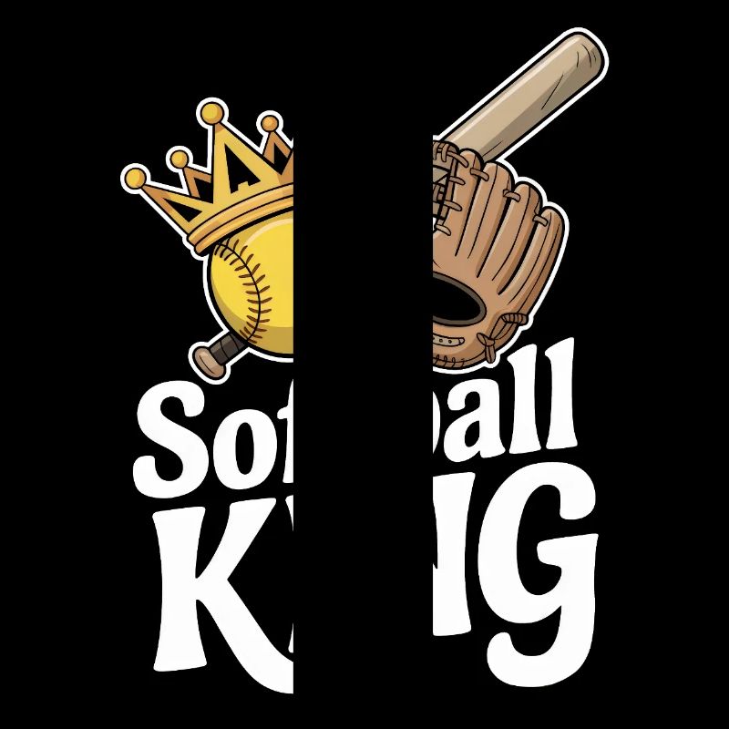 Softball King Boys Baseball Pitcher Catcher Funny
