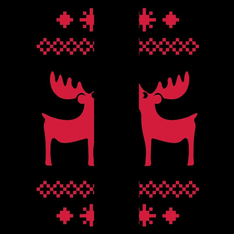 Moose reindeer deer christmas Norwegian pattern
