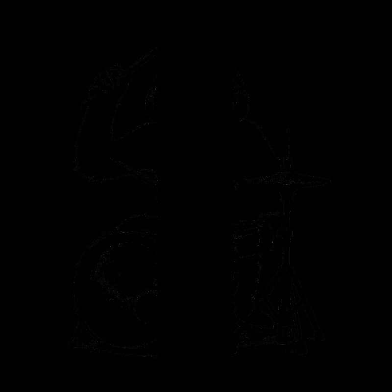 Grim monkey on drums