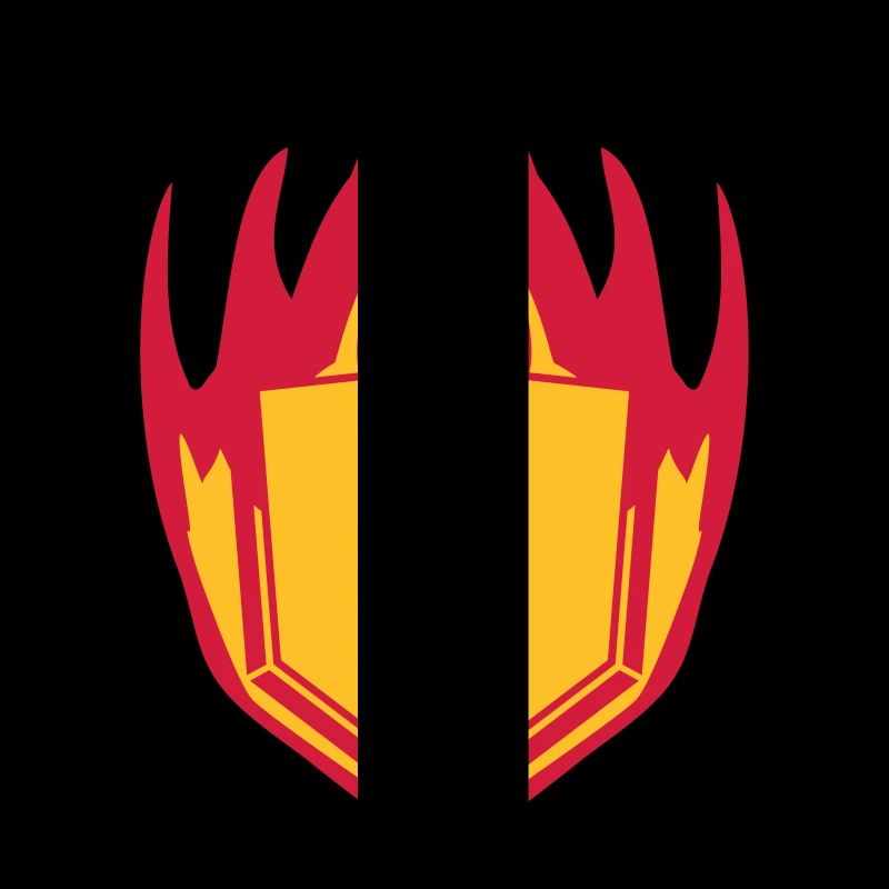 hot fire flames angular shield emblem emblem frame