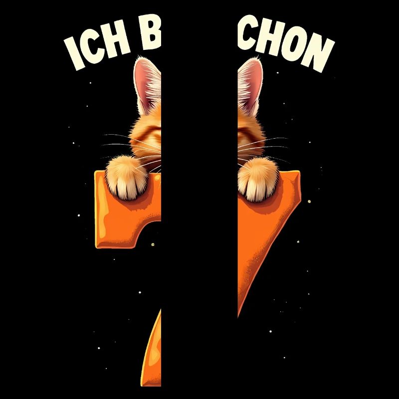 7. Geburtstag Mädchen Junge Katze Ich Bin Schon