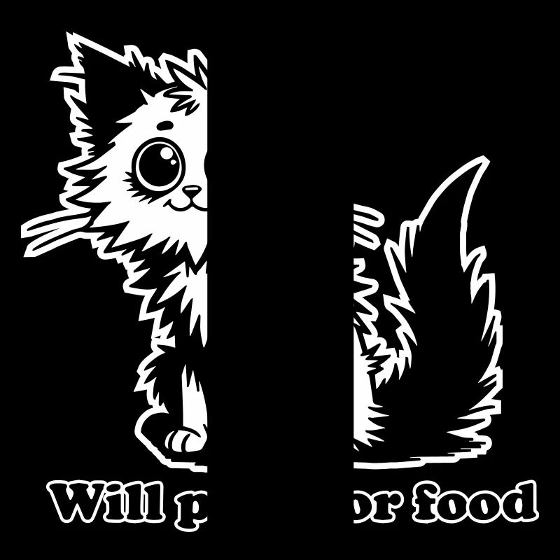 Chat sans abri - Will ronronnera pour la conception de nourriture