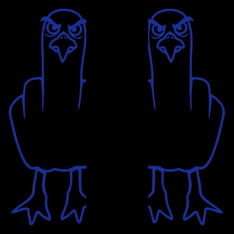 2 Seagulls Doigt d’honneur Insulte Stinkfinger Équipe