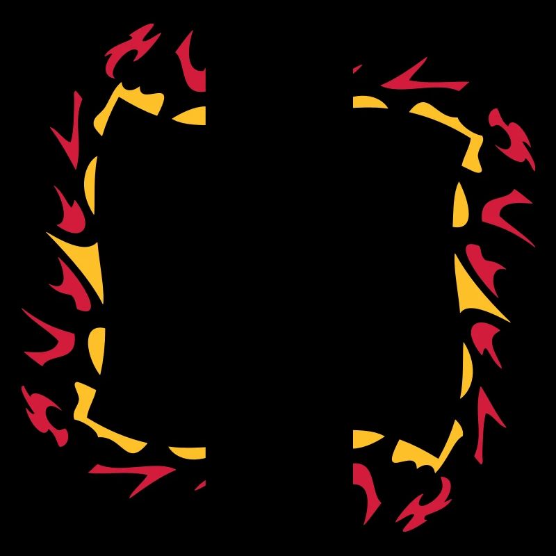 Abstract fire flame frame