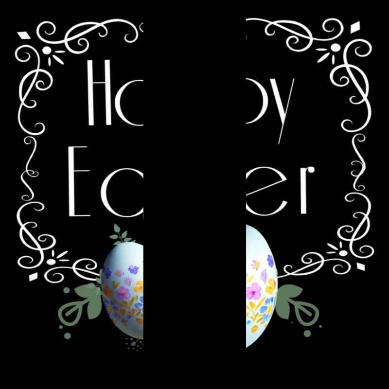 Happy Easter lettering with Easter eggs