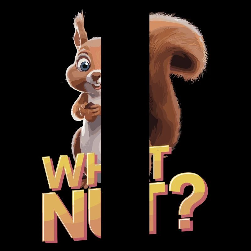 Nettes Eichhörnchen hält Eichel What Nut