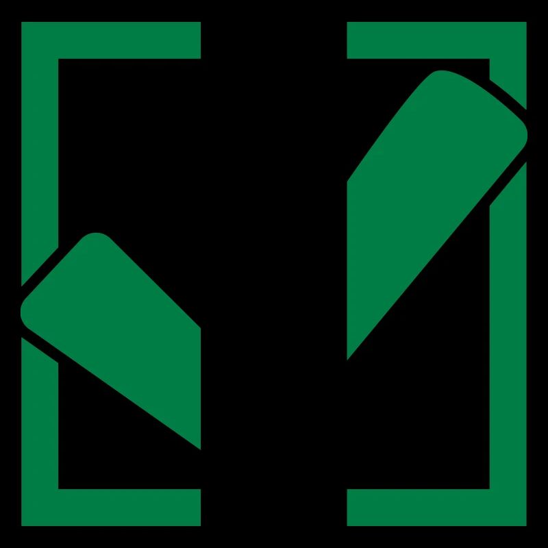 Rectangular hook logo