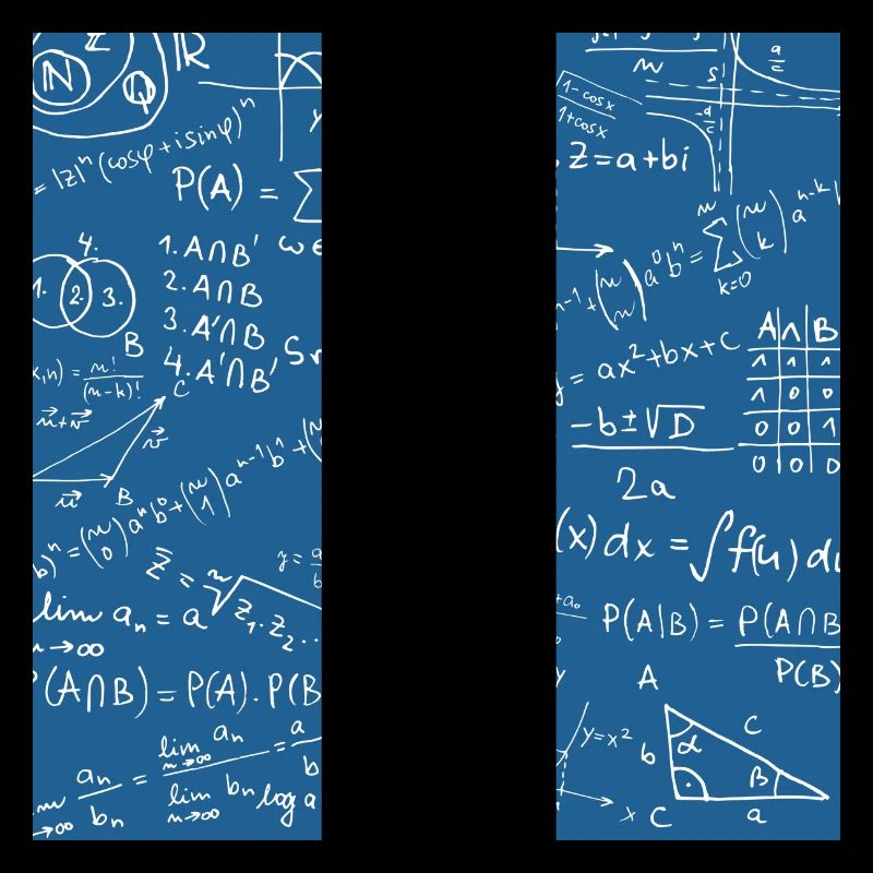 Math Equation Pattern, Quadratic Formula Math Gift