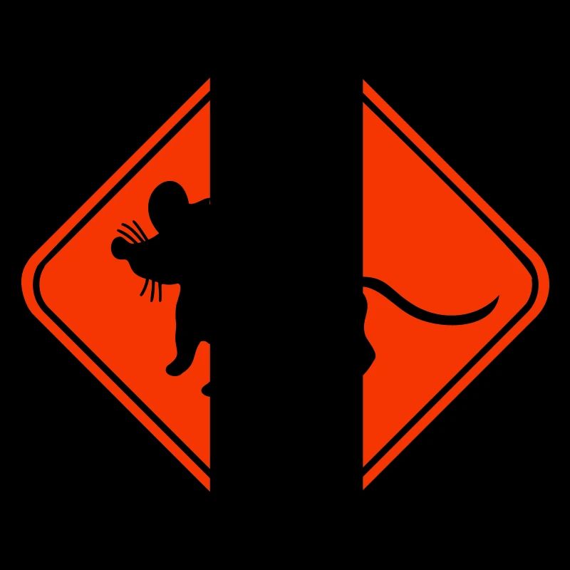 Evil Mouse Shield Warning Caution Caution Danger