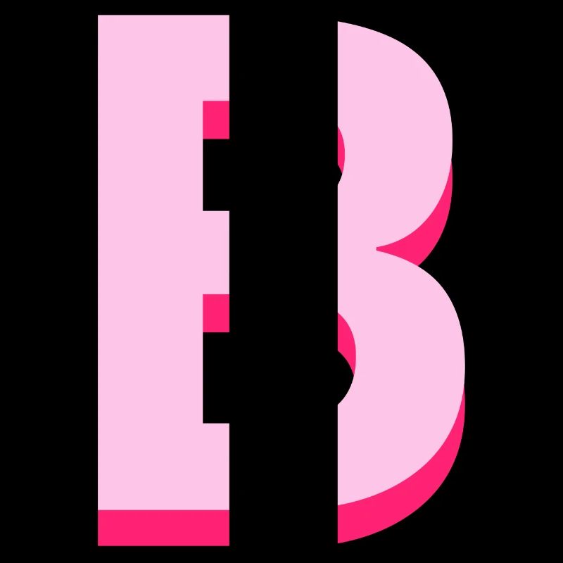 Pop- und moderner rosafarbener Buchstabe b
