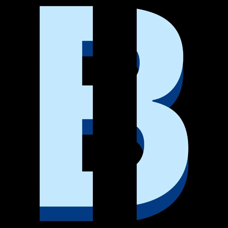 Pop und moderner blauer Buchstabe b
