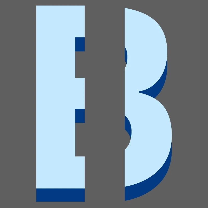 Pop und moderner blauer Buchstabe b