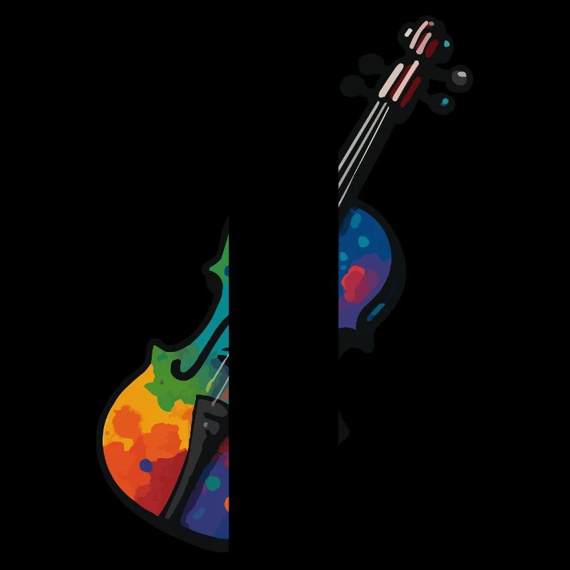 Violon Violon Éclaboussures de Couleur