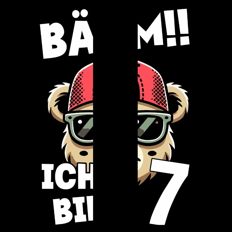 BÄÄM Ich Bin 7 Geburtstag Bär Geburtstagsdeko