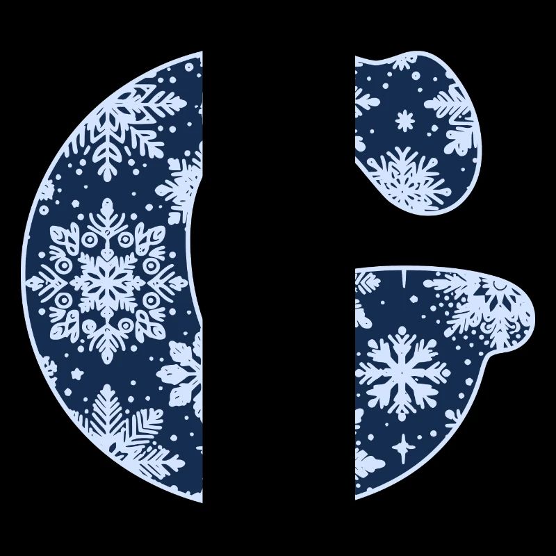 Buchstabe G Schneeflocken
