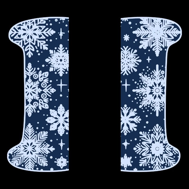 Buchstabe H Schneeflocken