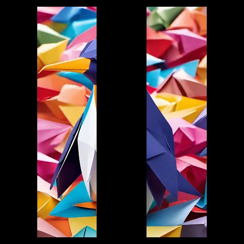 Rainbow Waddle - pingouin en origami