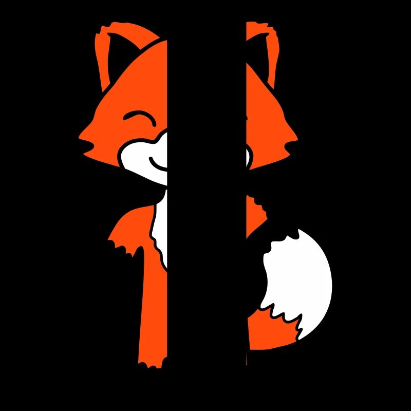 Fox waving friendly hand hello greeting cute