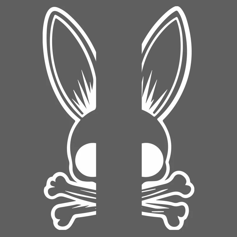 Bunny Funny Easter Skull