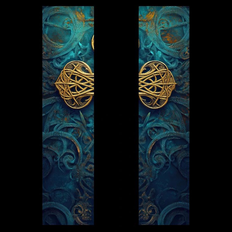 Croix celtique dorée ornée