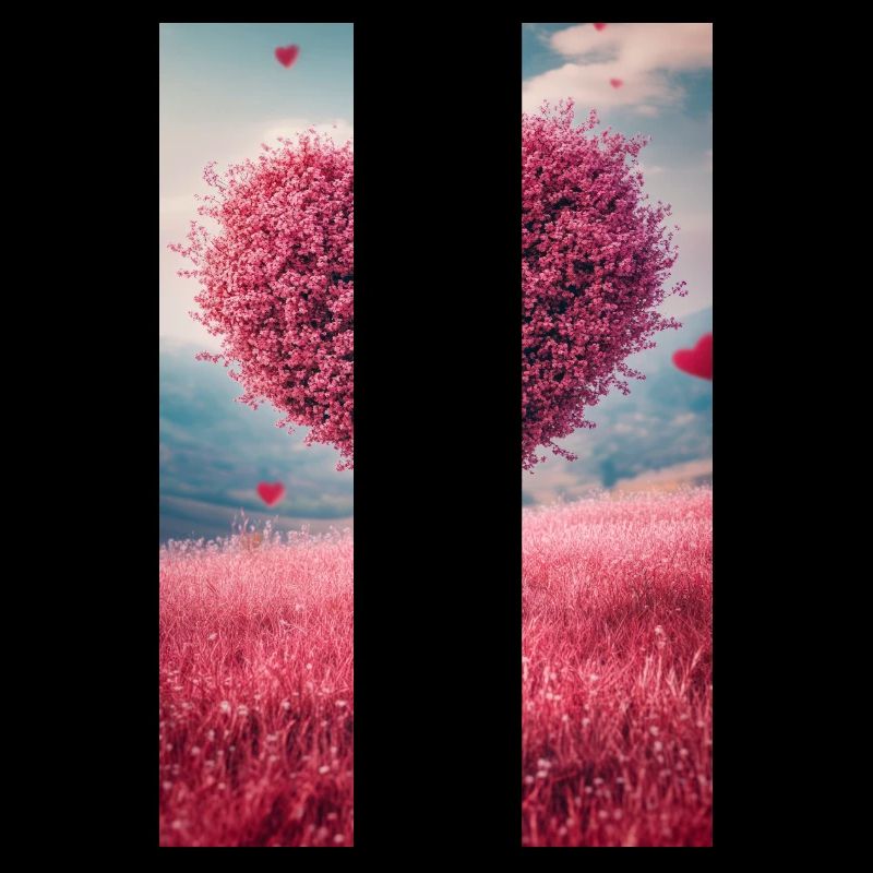 Romantic Heart Tree in Bloom