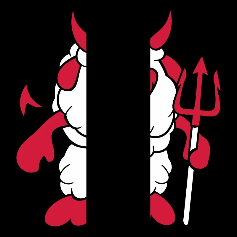 Sheep Devil Satan Hell Evil Trident Horns Cool