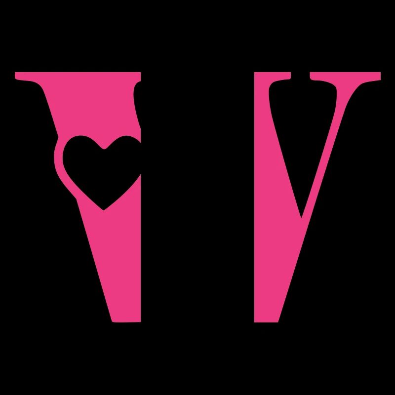 Buchstabe w Anfangsbuchstabe mit Herz