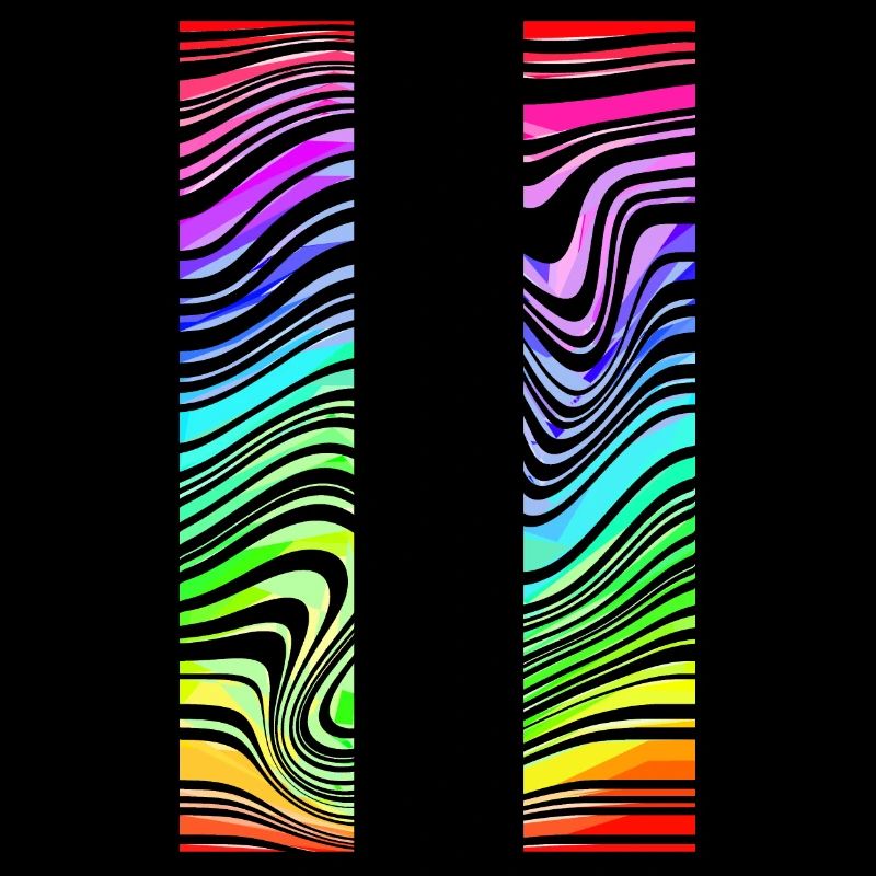 Zebra Muster Neon Regenbogen LSD Trip verballert