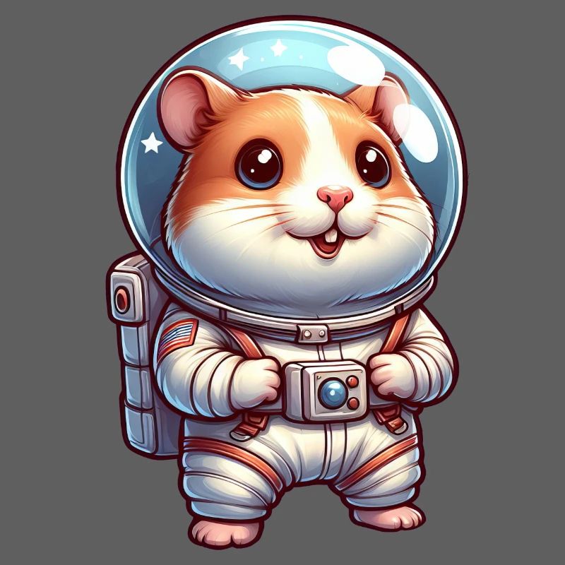 Mignon hamster astronaute dans l’espace