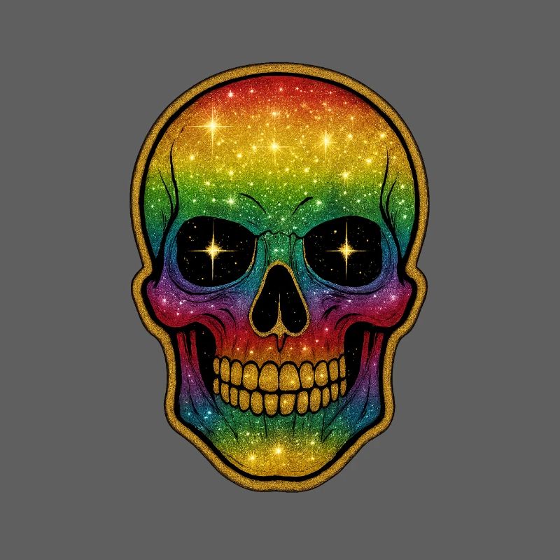 Galactic Rainbow Skull