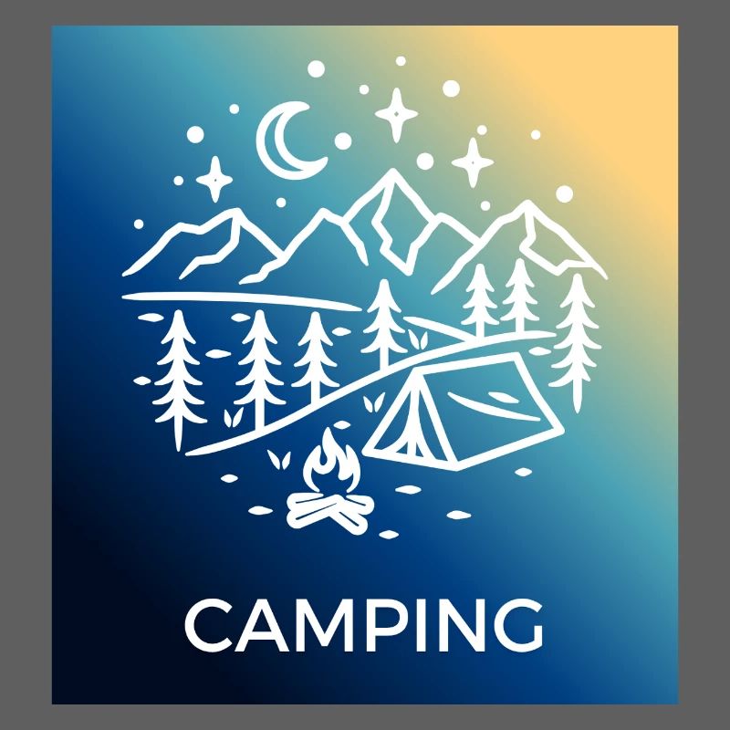 Nacht Wald Camping Zelten
