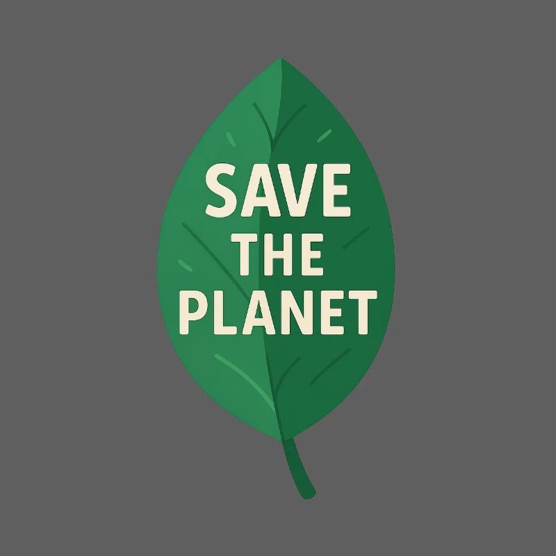 Eco-Leaf Save the Planet Design