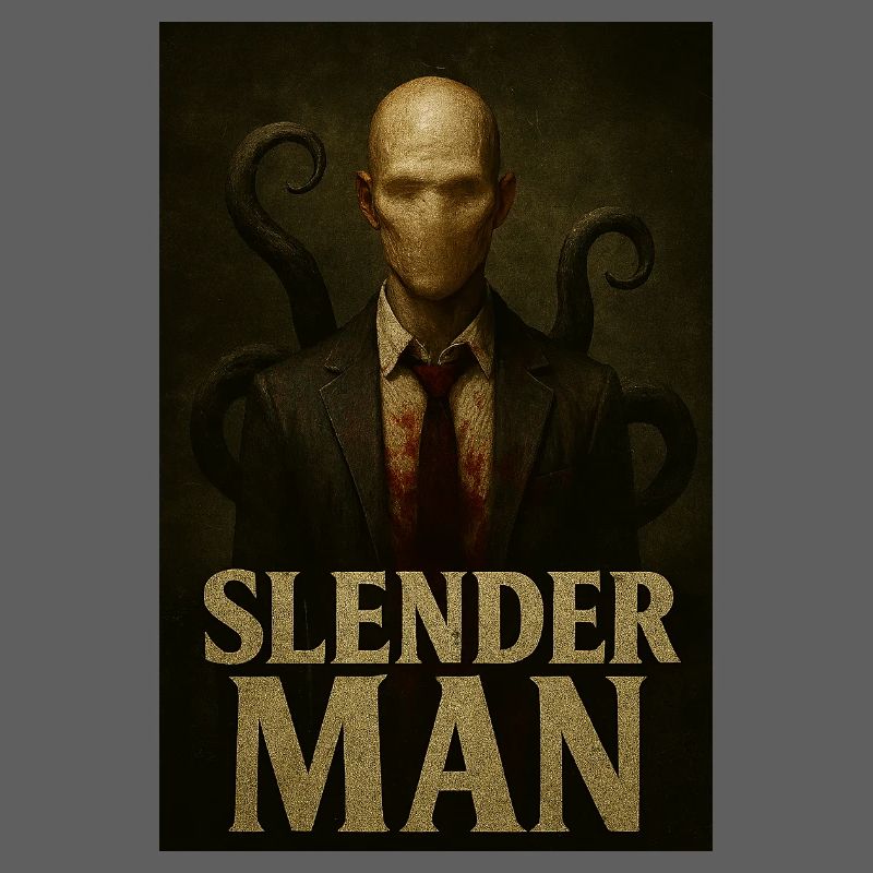 Slender Man VHS Forest Glitch Horror Tee