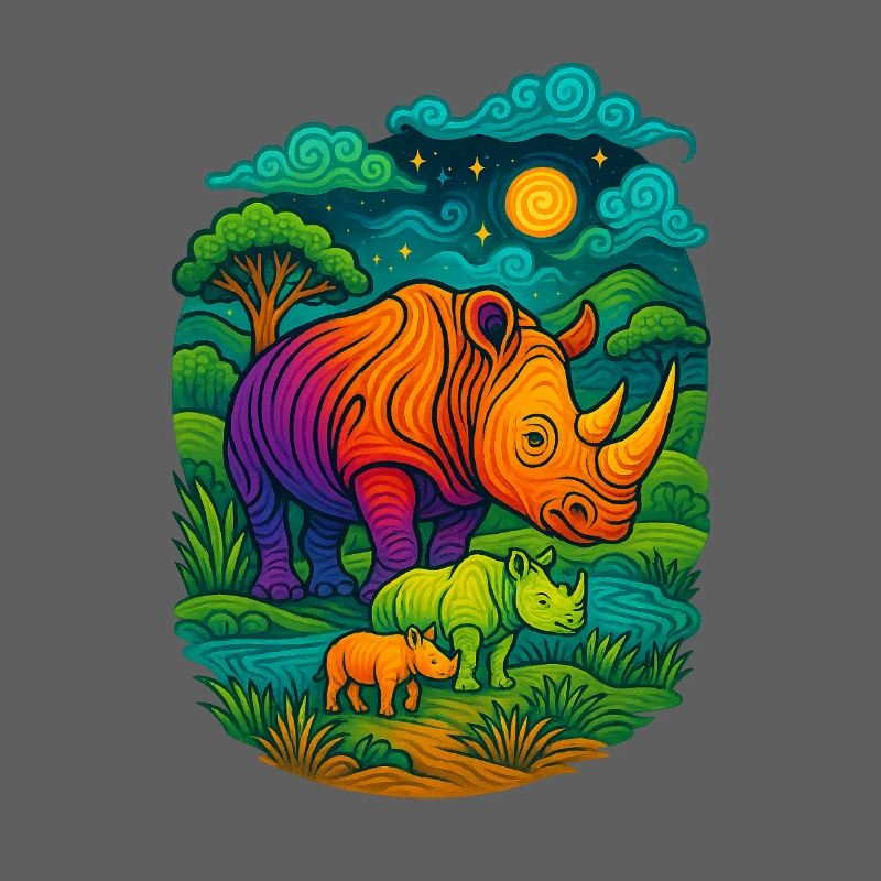 Regenbogen Rhino