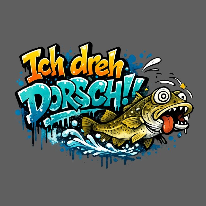 I Shoot Cod Graffiti Fish