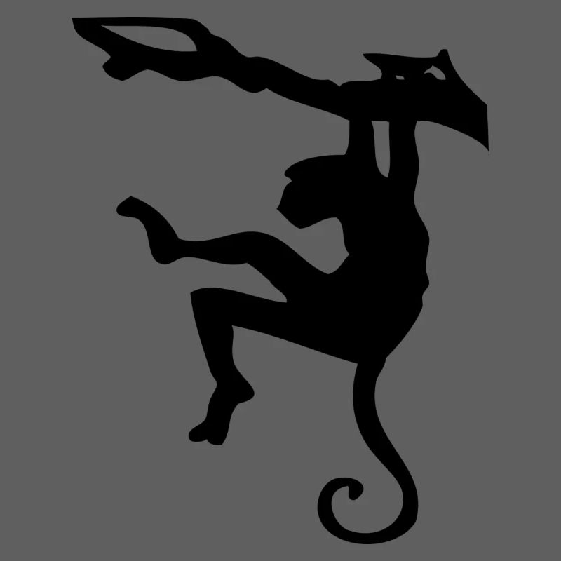 Kletternder Affe Silhouette