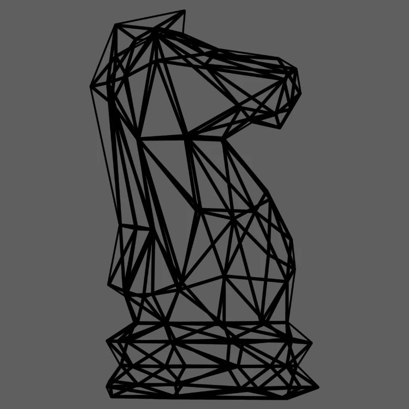 Chevalier de Chessman composé de lignes, polygone