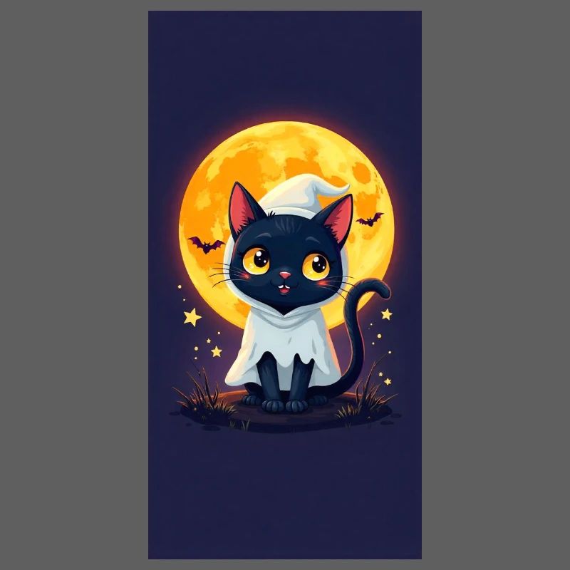 Moonlight Cat in Ghost Cloak
