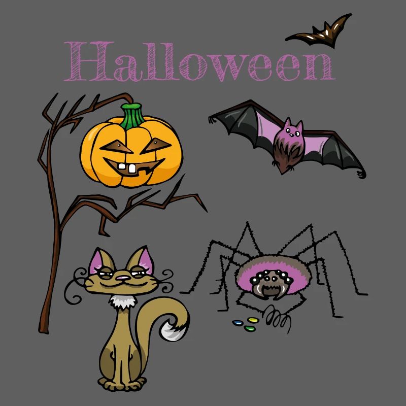 Conception de citrouille et de chauve-souris d’Halloween