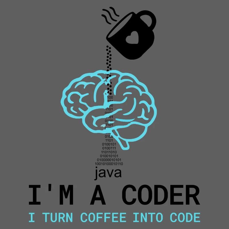 Coder T-Shirt: Coffee into Code – Nerdy Programmie