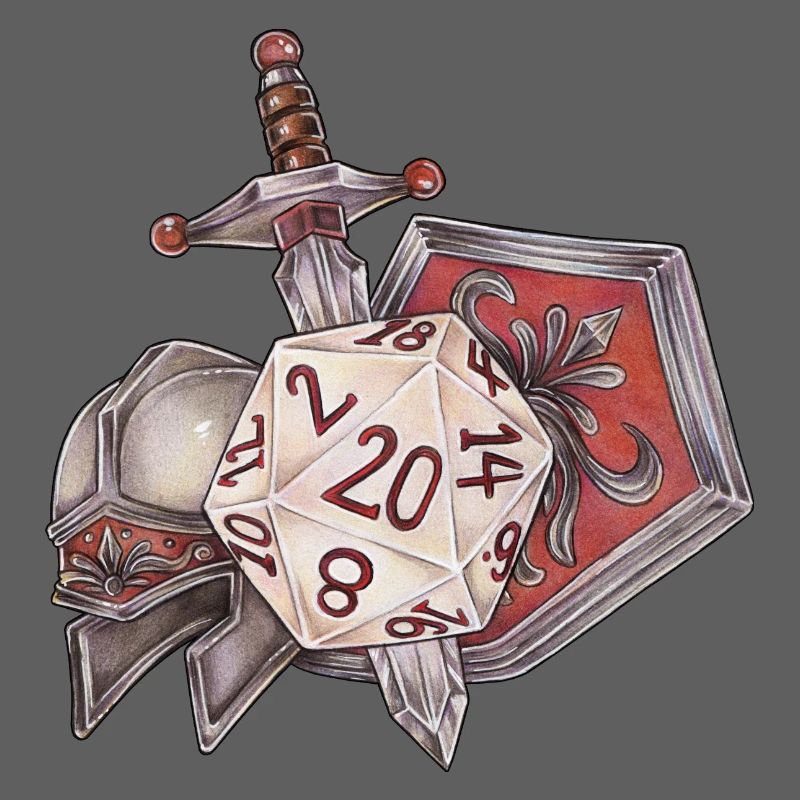 RPG Tabletop D20 Dice Gift Fighter